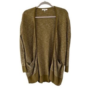 Madewell Open Summer Ryder Cardigan Olive Stripe Size XS